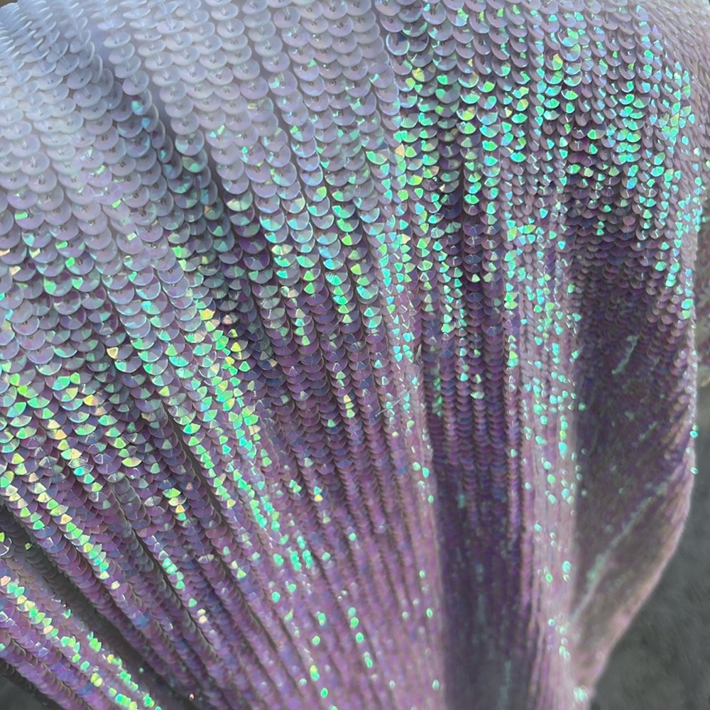 Retrofete Maxi dress iridescent sequence with belt - Picture 17 of 17